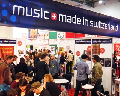 Der Schweizer Gemeinschaftsstand an der Jazzahead! 2015 * Foto: Marcel Kaufmann